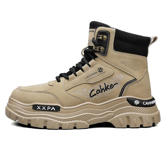 Damen trendige und robuste High-Top Boots mit gepolsterter Knöchelpartie und rutschfester Sohle EB