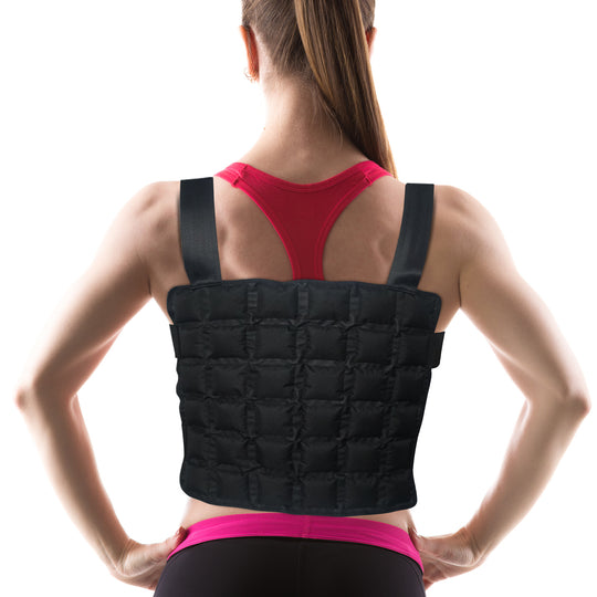 Unisex nan verstellbare Trainingsgewichtsweste mit modularen Gewichtstaschen, Klettfixierung und gepolsterten Schultergurten R&B