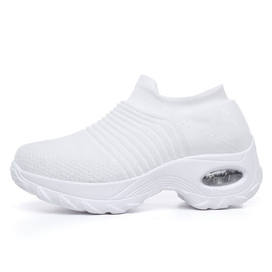 Damen gestrickter Slip-On Sportsneaker mit luftgepolsterter Zwischensohle EB