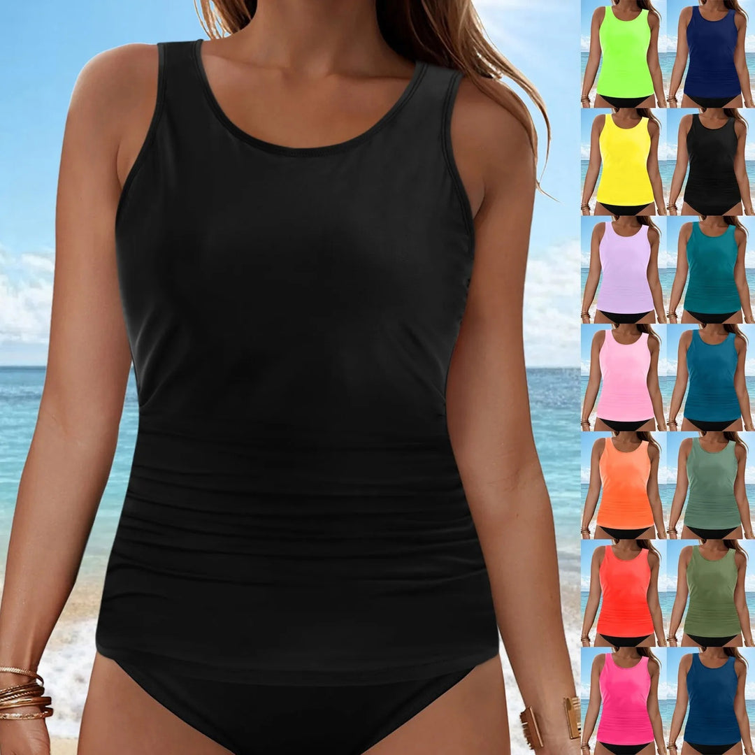 Damen Tankini-Oberteil mit Raffung EB