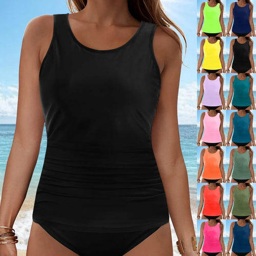 Damen Tankini-Oberteil mit Raffung EB