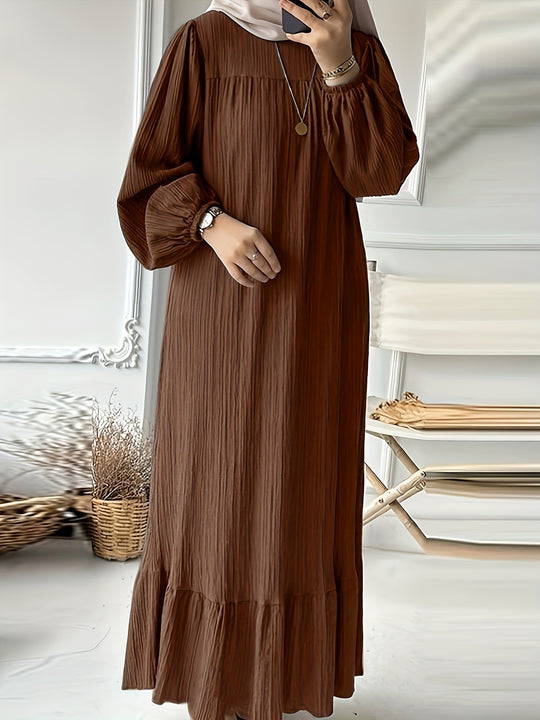 Damen Maxikleid mit waagerechtem Faltenwurf EB