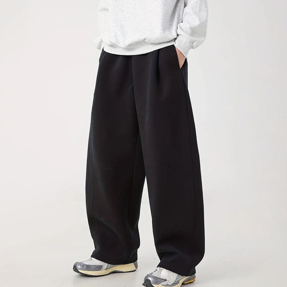 Damen nan Wide‑Leg Relaxhose mit hohem Komfortbund, seitlichen Eingrifftaschen und weichem Fleece-Innenfutter EB