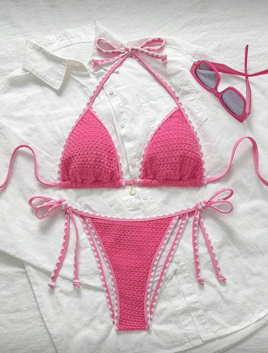 Damen Triangel-Bikini mit Volants EB