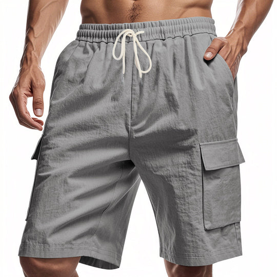 Herren Cargo-Shorts mit mehreren praktischen Taschen und elastischem Bund EB