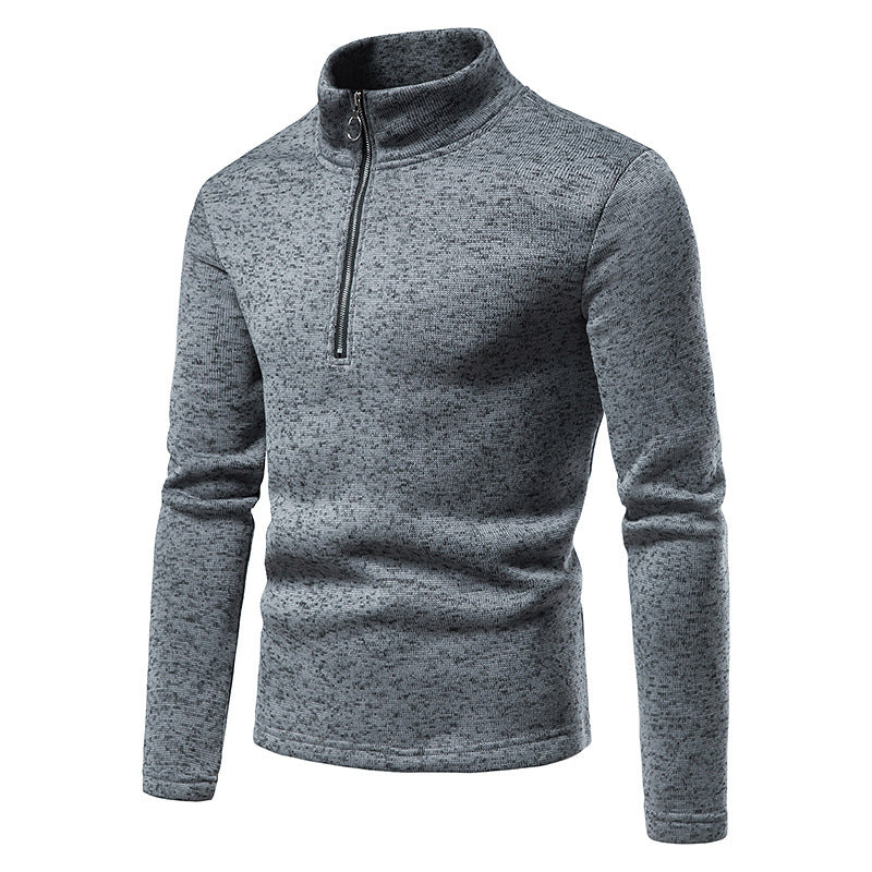 Herren Pullover mit Stehkragen und Reißverschluss EB