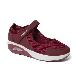 Damen bequeme und atmungsaktive Sneakers mit Klettverschluss EB