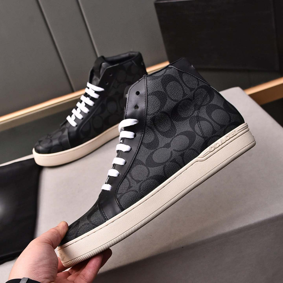 Damen Sportliche High-Top Sneakers mit modischem Oberflächendesign EB