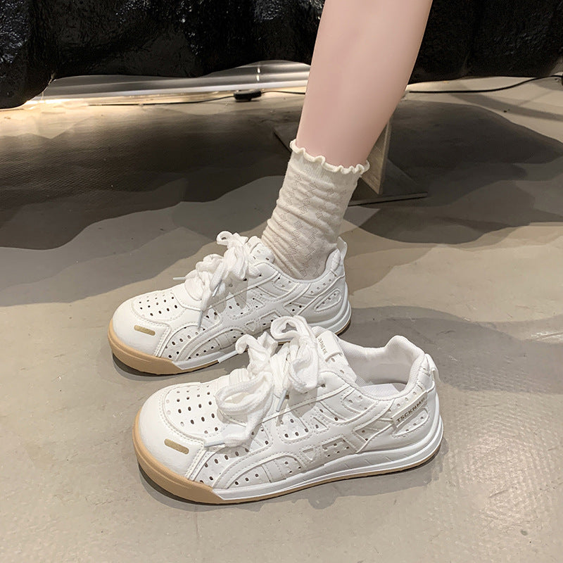 Damen Bequeme Freizeitsneaker mit atmungsaktiver Oberflächenstruktur und flexibler Sohle EB