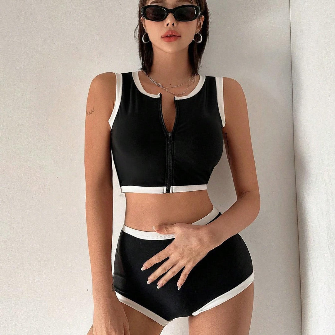 Damen Sportliches Zweiteiler-Badeoutfit EB