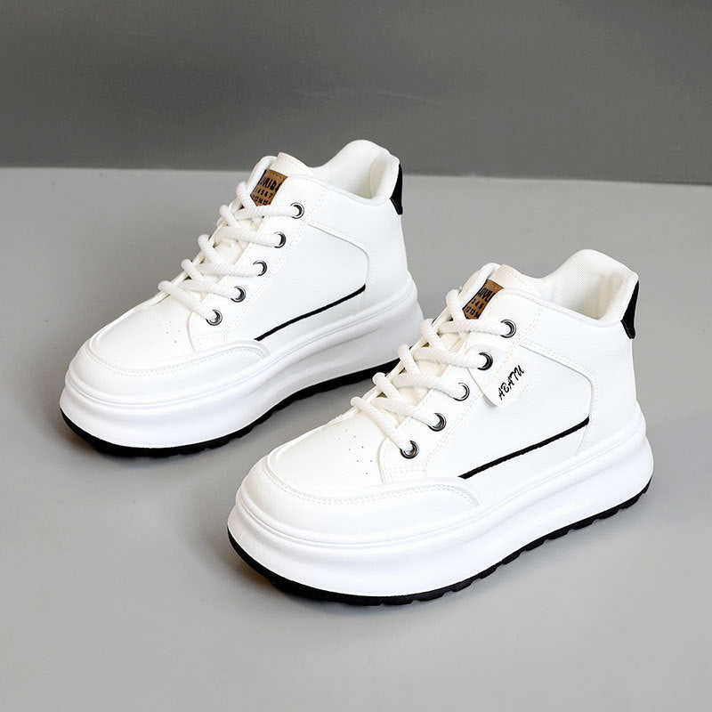 Damen Sportliche High-Top Sneakers mit gepolsterter Sohle und atmungsaktiver Struktur EB