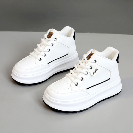 Damen Sportliche High-Top Sneakers mit gepolsterter Sohle und atmungsaktiver Struktur EB