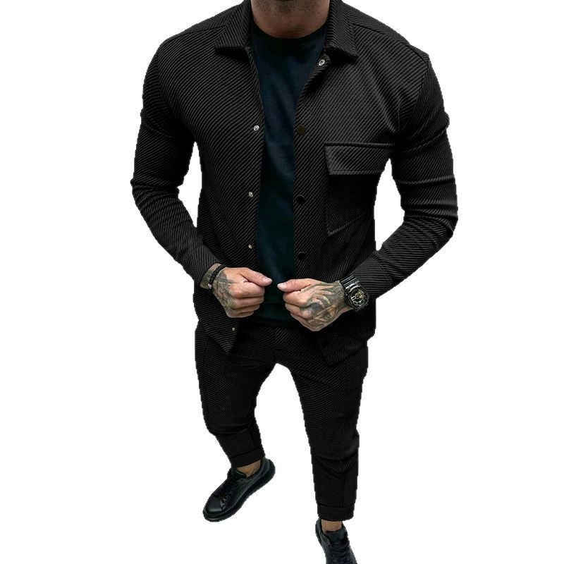 Herren modisches Freizeitanzug mit strukturiertem Design EB