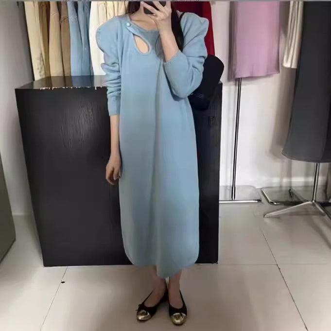 Damen Strickkleid mit modernem Design und eleganten Details EB