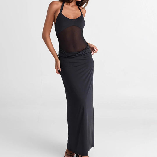 Damen Maxikleid mit raffiniertem Cut-Out und figurbetontem Design EB