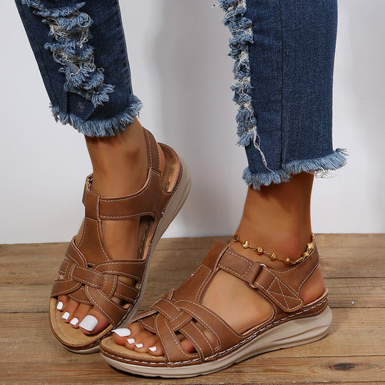 Damen Komfortable Sandalen mit atmungsaktivem Obermaterial und flexiblem Fußbett EB