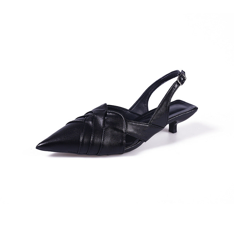 Damen elegante Slingback-Schuhe mit spitzem Zehenbereich EB
