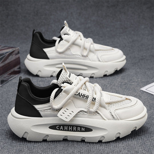 Damen Chunky Sneakers mit atmungsaktiver Mesh-Oberfläche und gepolsterter Sohle EB