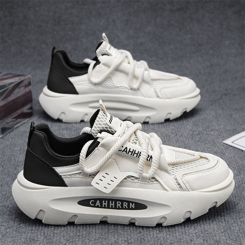 Damen Chunky Sneakers mit atmungsaktiver Mesh-Oberfläche und gepolsterter Sohle EB