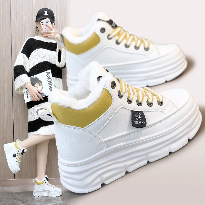 Damen Winterliche High-Top Sneakers mit luxuriösem Fleece-Futter EB