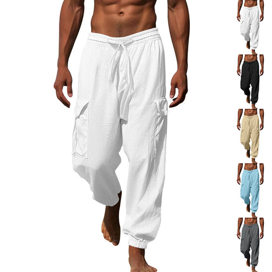 Herren lässige Cargo-Hose mit verstellbarem Bund und praktischen Seitentaschen EB