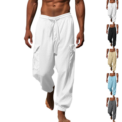 Herren lässige Cargo-Hose mit verstellbarem Bund und praktischen Seitentaschen EB