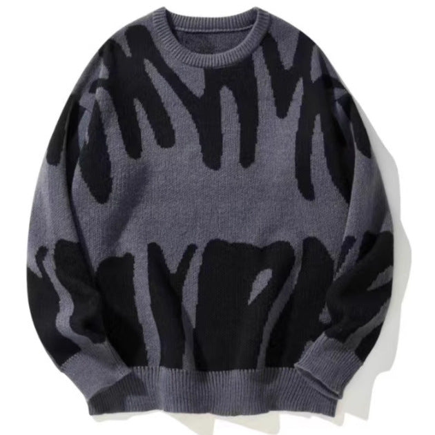 Damen Oversized Pullover mit aufregendem Muster EB