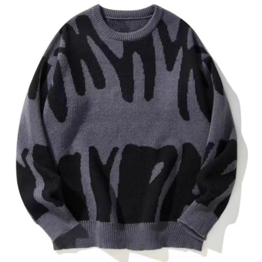 Damen Oversized Pullover mit aufregendem Muster EB