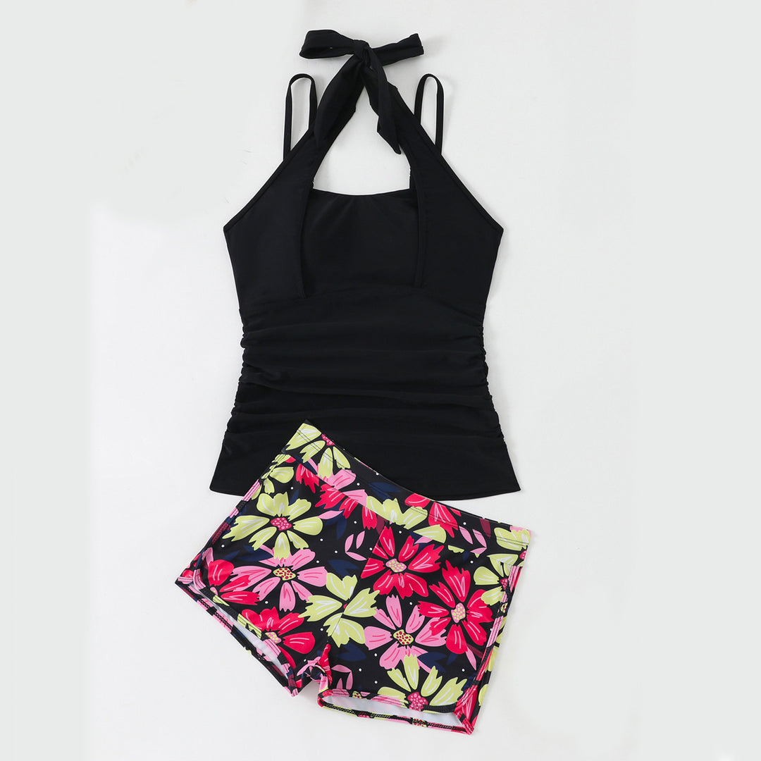 Damen Tankini mit floralen Shorts EB