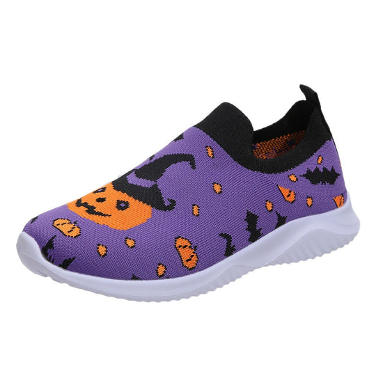 Damen Freizeitschuhe mit Halloween-Motiv und rutschfester Sohle Heidi-Mode