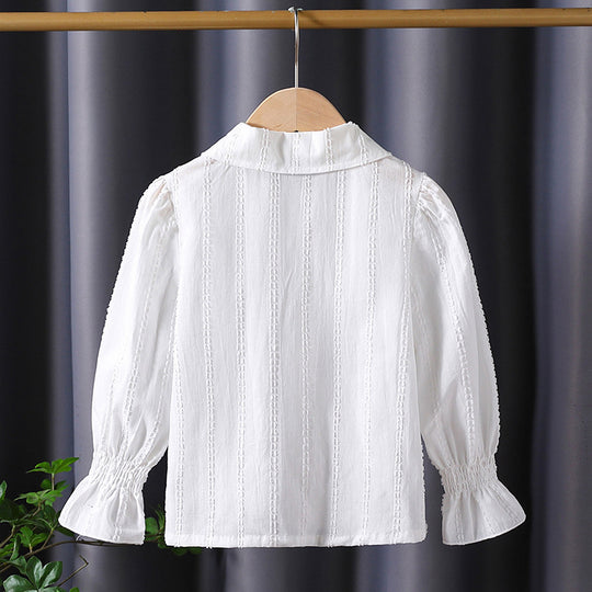 Mädchen Bluse mit eleganter Rüschendekoration EB