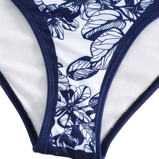 Damen Einteiliger Badeanzug mit floralem Überwurf EB