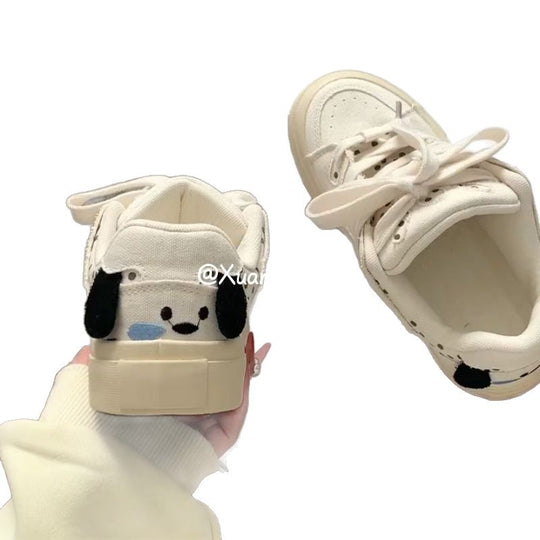 Damen Canvas Sneakers mit flexibler Gummisohle und atmungsaktivem Obermaterial EB