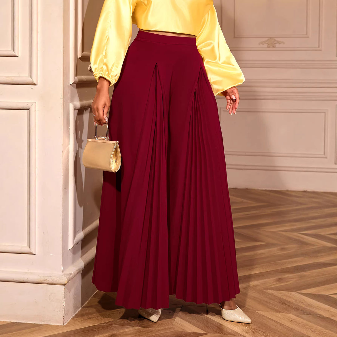 Damen Plisseehose mit hohem Bund und elegantem Faltenwurf EB