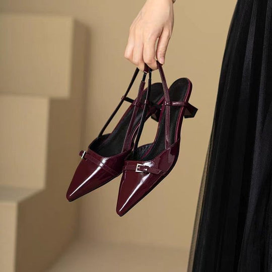 Damen Slingback Ballerinas mit elegantem Spitzen-Design EB