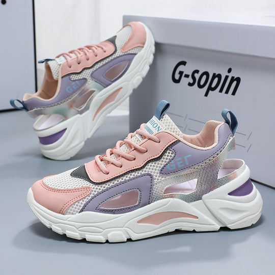 Damen Sportliche Sneaker mit atmungsaktivem Mesh und dämpfender Sohle EB
