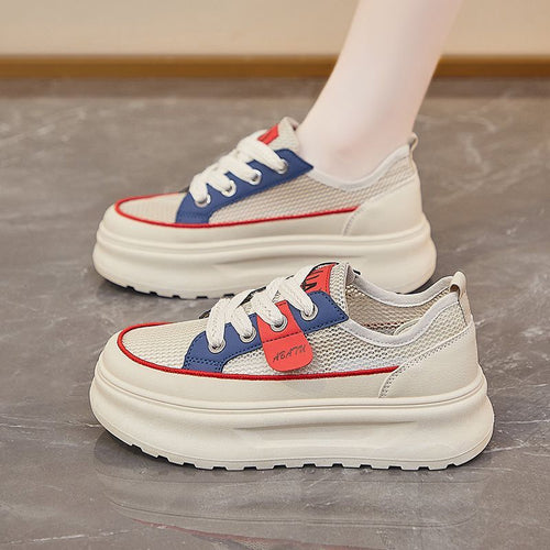 Damen Sneaker mit dicker Profilsohle und atmungsaktivem Obermaterial EB