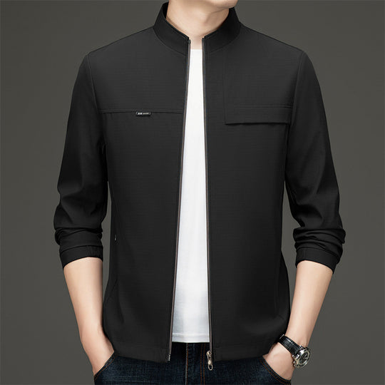 Herren elegante und sportliche Übergangsjacke mit Stehkragen EB