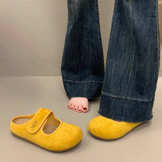 Damen Hausschuhe mit individueller Klettverschlussgestaltung EB