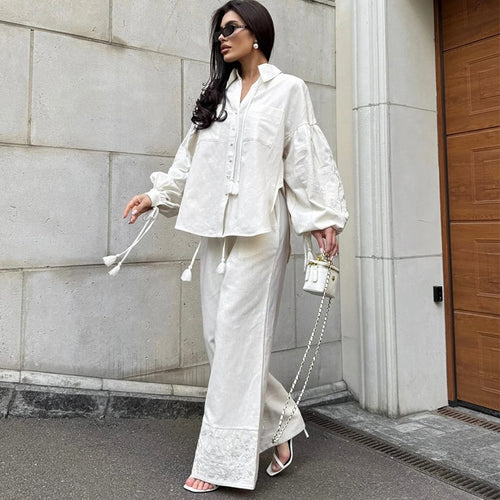 Damen lässige Loungewear-Kombination mit geblümtem Design EB