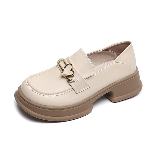 Damen Mokassin-Schuhe mit trendigem Herz-Akzent und massiver Sohle EB