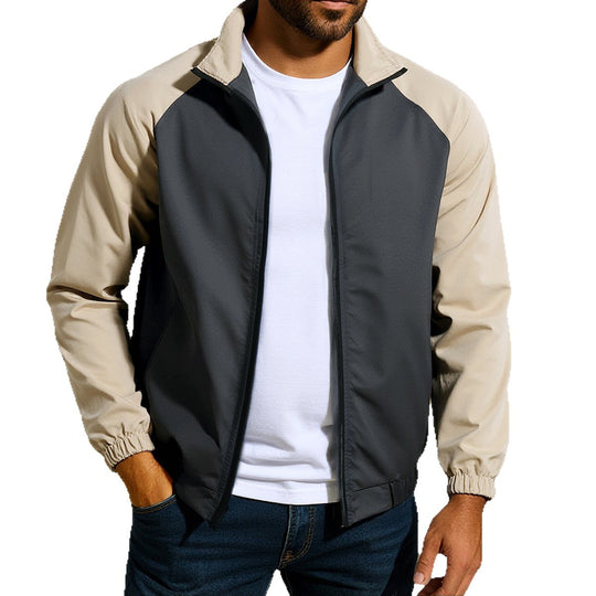 Herren sportliche Übergangsjacke mit reißfestem Material und elastischen Bündchen EB