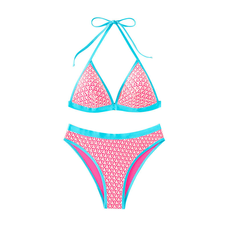 Damen Triangel-Bikini mit moderne geometrischen Mustern EB