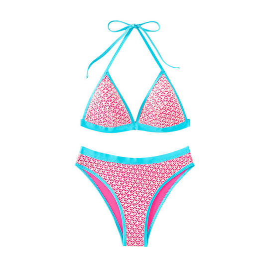Damen Triangel-Bikini mit moderne geometrischen Mustern EB