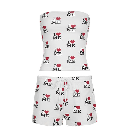 Damen Bandeau-Top mit modischem Druck EB