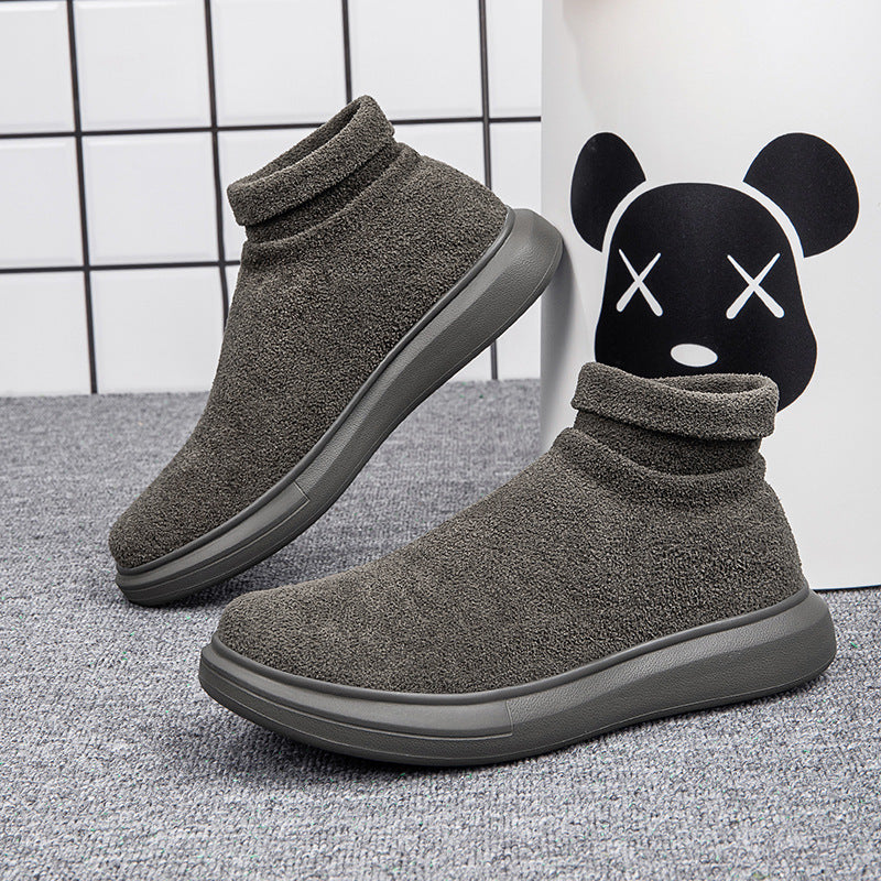 Damen High-Top Stricksneaker mit elastischem Schaft EB