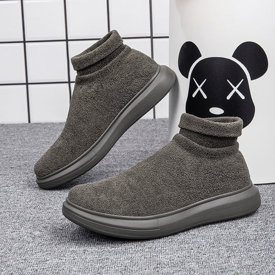 Damen High-Top Stricksneaker mit elastischem Schaft EB
