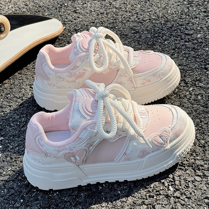 Damen Trendige Chunky Sneakers mit verspieltem Design und flexibler Sohle EB
