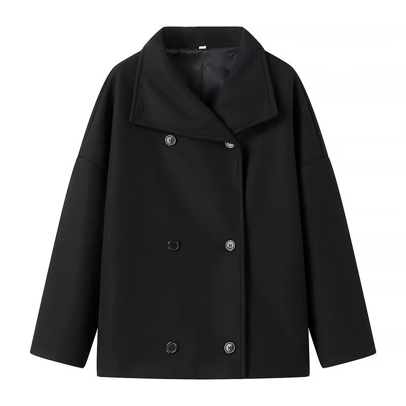 Damen modische Übergangsjacke im eleganten Doppelreiher-Stil EB
