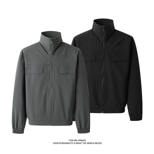 Herren Freizeitjacke mit praktischen Taschen und hohem Kragen EB